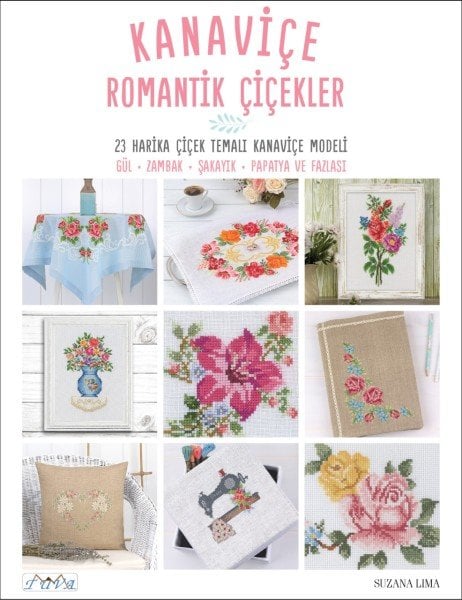 Kanaviçe Romantik Çiçekler