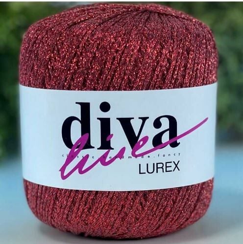 Diva Lurex Simli iplik No 22 Açık Kırmızı