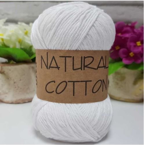 Diva Natural Cotton Pamuk Örgü İpi 2101 Beyaz