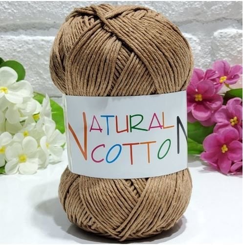 Diva Natural Cotton Pamuk Örgü İpi 222 Sütlü Kahve