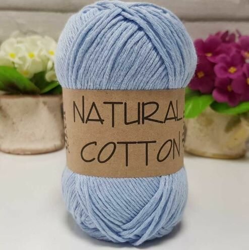 Diva Natural Cotton Pamuk Örgü İpi 214 Bebe Mavi