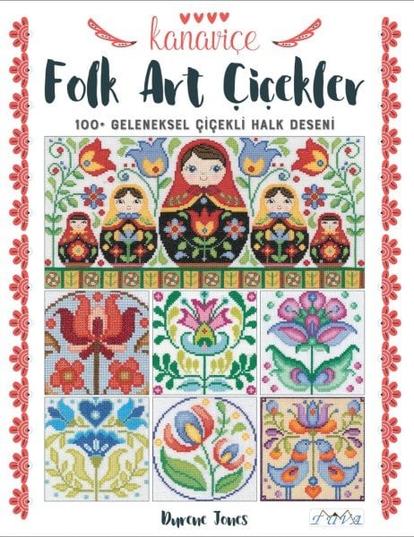 Kanaviçe Folk Art Çiçekler