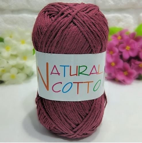 Diva Natural Cotton Pamuk Örgü İpi 158 Patlıcan