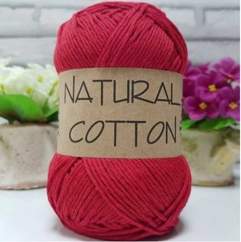 Diva Natural Cotton Pamuk Örgü İpi 2126 Kırmızı